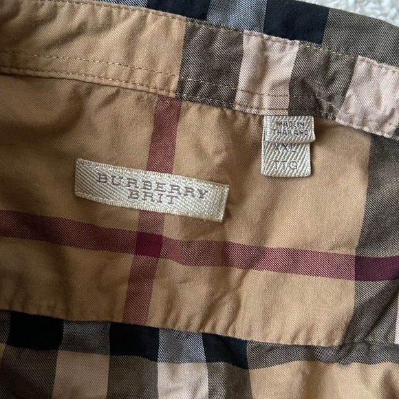 flannel (burberry) button up top - Picture 1 of 3